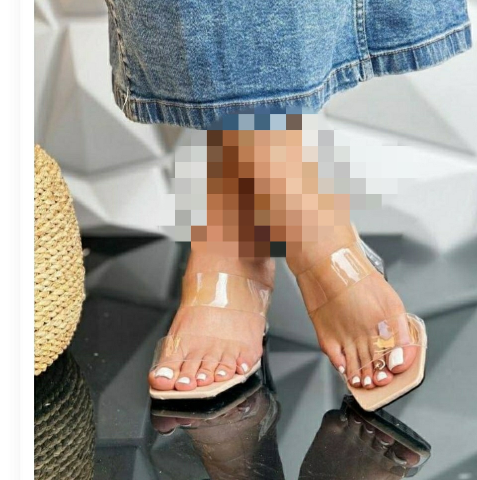 صندل زنانه طلقی پاشنه پنج سانت