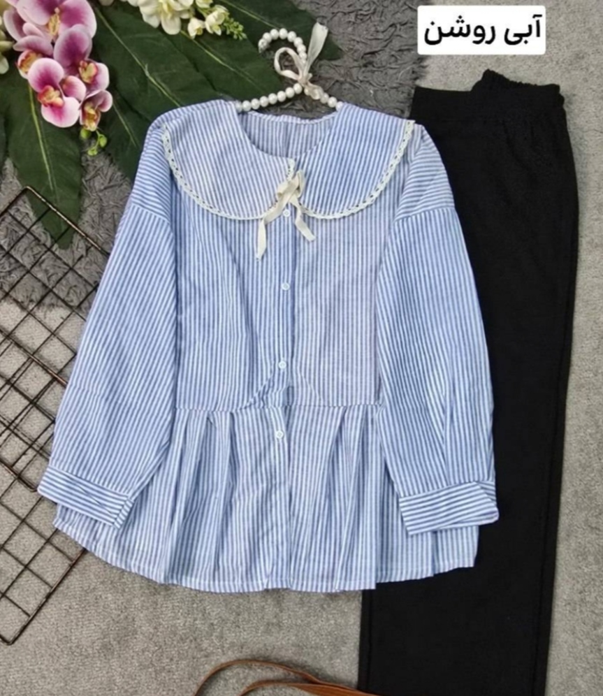 شومیز نخی فانتزی یقه B زنانه